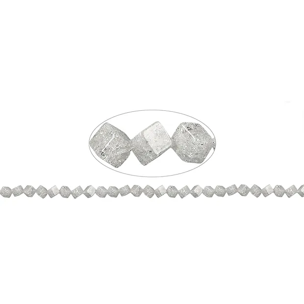 Strang Würfel, Crashed Crystal, 04mm | Schreier Edelsteine, Heilsteine & Schmuck