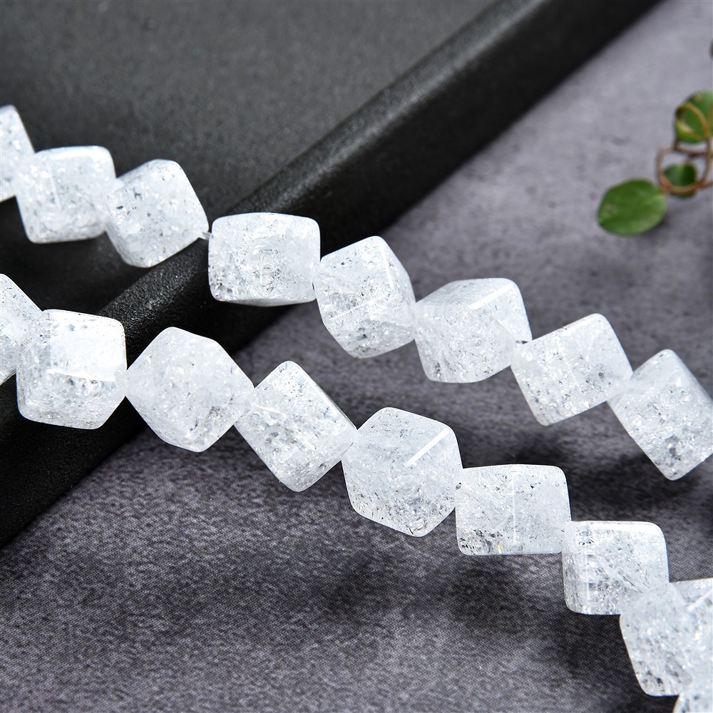 Strang Würfel, Crashed Crystal, 08mm | Schreier Edelsteine, Heilsteine & Schmuck