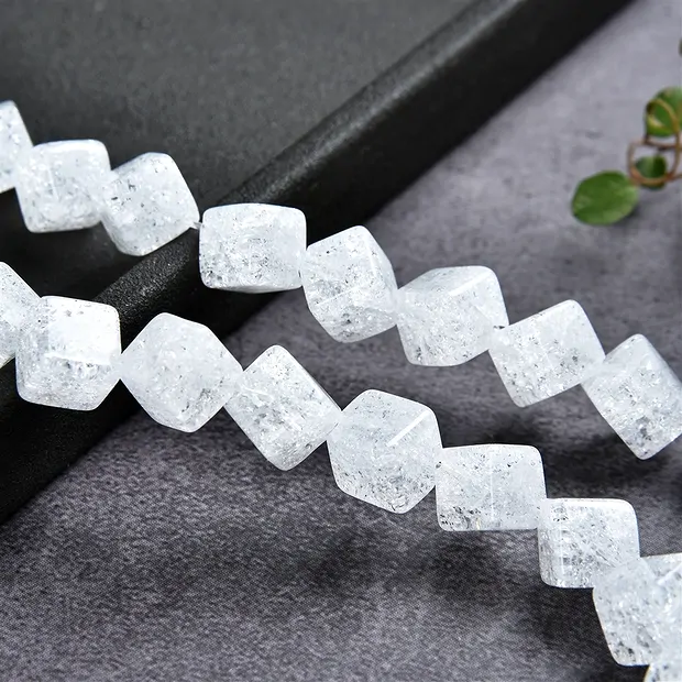 Strang Würfel, Crashed Crystal, 08mm | Schreier Edelsteine, Heilsteine & Schmuck