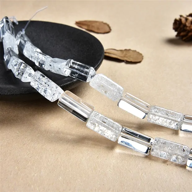 Strang Prisma, Bergkristall / Crashed Crystal, 16x10mm | Marco Schreier