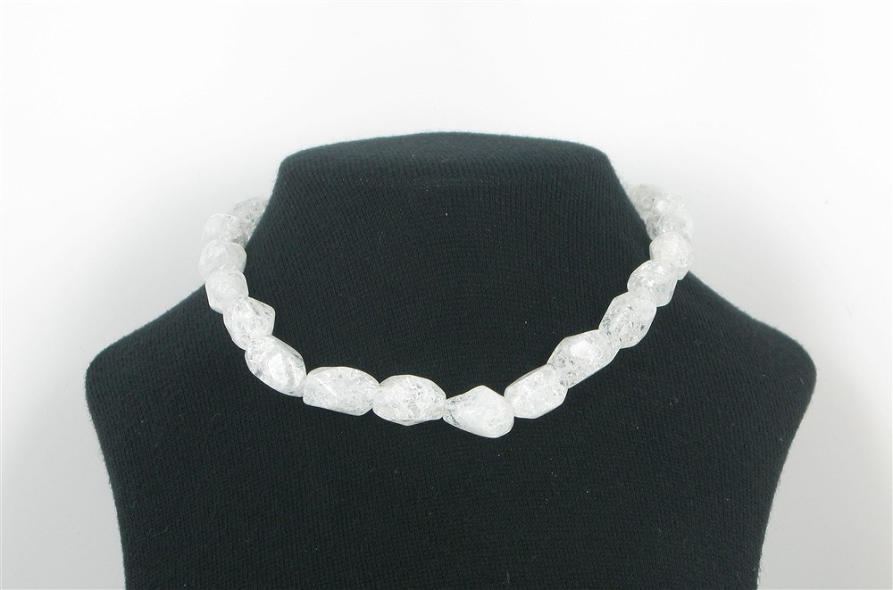 Strand of nuggets, crushed crystal, faceted, 15mm | Marco Schreier