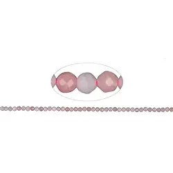 142620104020 Strang Kugeln, Andenopal (pink), facettiert, 02mm (39cm) | Marco Schreier