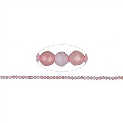 142620104820 Strang Kugeln, Andenopal (pink), facettiert, 03mm (38cm) | Marco Schreier