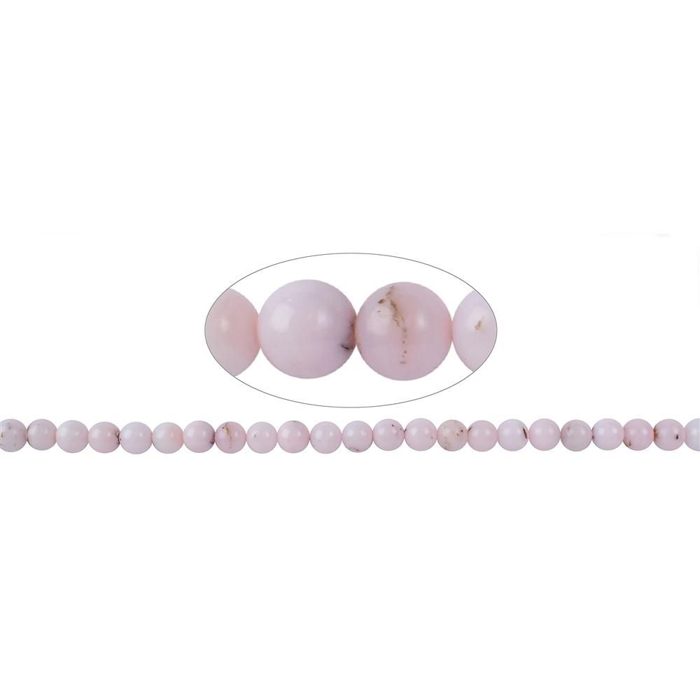 Strang Kugeln, Andenopal (pink), 07-08mm | GH Edelsteine, Heilsteine & Schmuck