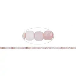 142620208420 Strand cube, Andean Opal (pink), faceted, 04mm (39cm) | Marco Schreier
