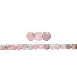 142620210420 Rang de colliers, opale des Andes (rose), 08 x 08 x 08mm, facetté | Marco Schreier