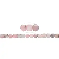 142620210420 Rang de colliers, opale des Andes (rose), 08 x 08 x 08mm, facetté | Marco Schreier