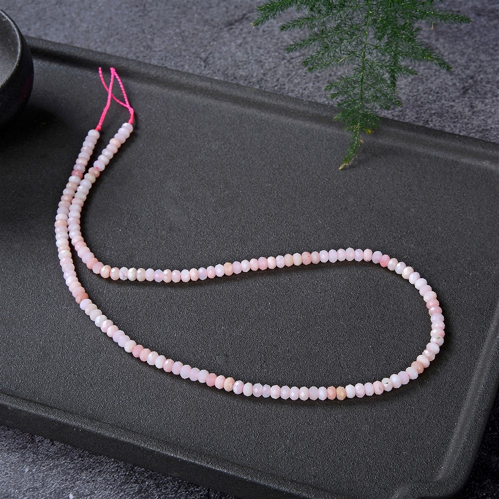 Strang Button, Andenopal (pink), facettiert, 02 x 04mm | Marco Schreier