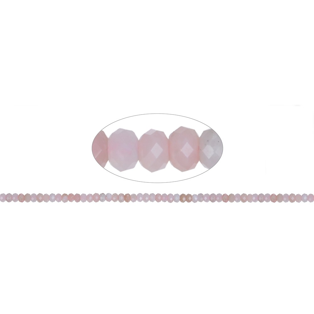 Strang Button, Andenopal (pink), facettiert, 02 x 04mm | Marco Schreier