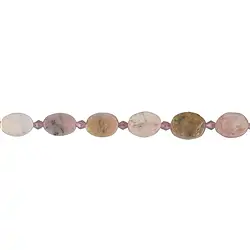 142620302420 Rang de colliers Lentille carrée, opale des Andes (rose), 12 x 09mm | Marco Schreier