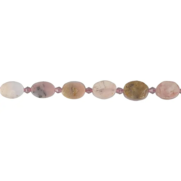 Strang Linse eckig, Andenopal (pink), 12 x 09mm | Marco Schreier