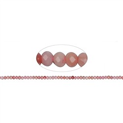 142620318020 Rang de colliers, opale des Andes (rose), facett&#xE9;, 02 x 03mm | Marco Schreier