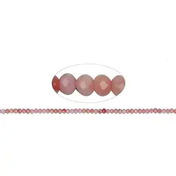 142620318020 Button strand, Andean Opal (pink), faceted, 02 x 03mm | Marco Schreier