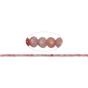 Rang de colliers, opale des Andes (rose), facetté, 02 x 03mm | Marco Schreier