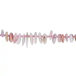 142620609820 Cordón de pepitas "diente", Ópalo andino (rosa), 02-06 x 10-24mm (38cm) | Marco Schreier