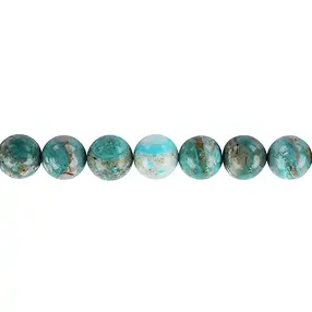 String Beads, Andean Opal (green), 10-10.5mm (39cm) | Marco Schreier
