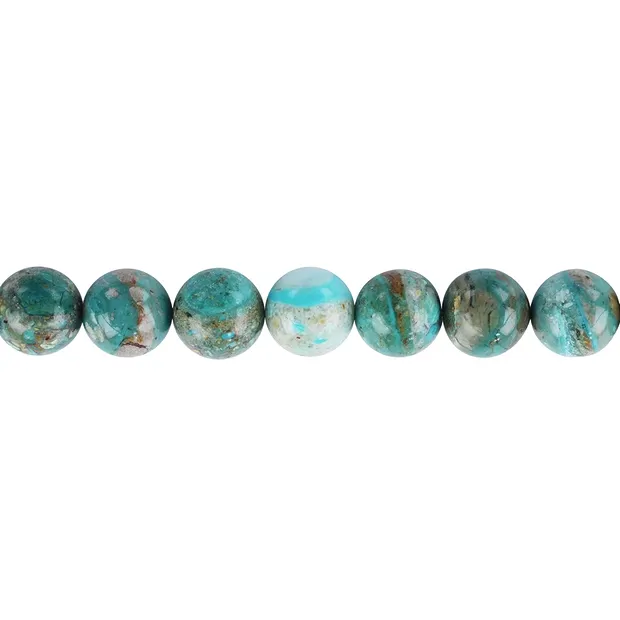 Rang de collier boules, Opale des Andes (verte), 10-10,5mm (39cm) | Marco Schreier