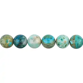 String Beads, Andean Opal (green), 11-11.5mm | wholesaler gems & healing stones