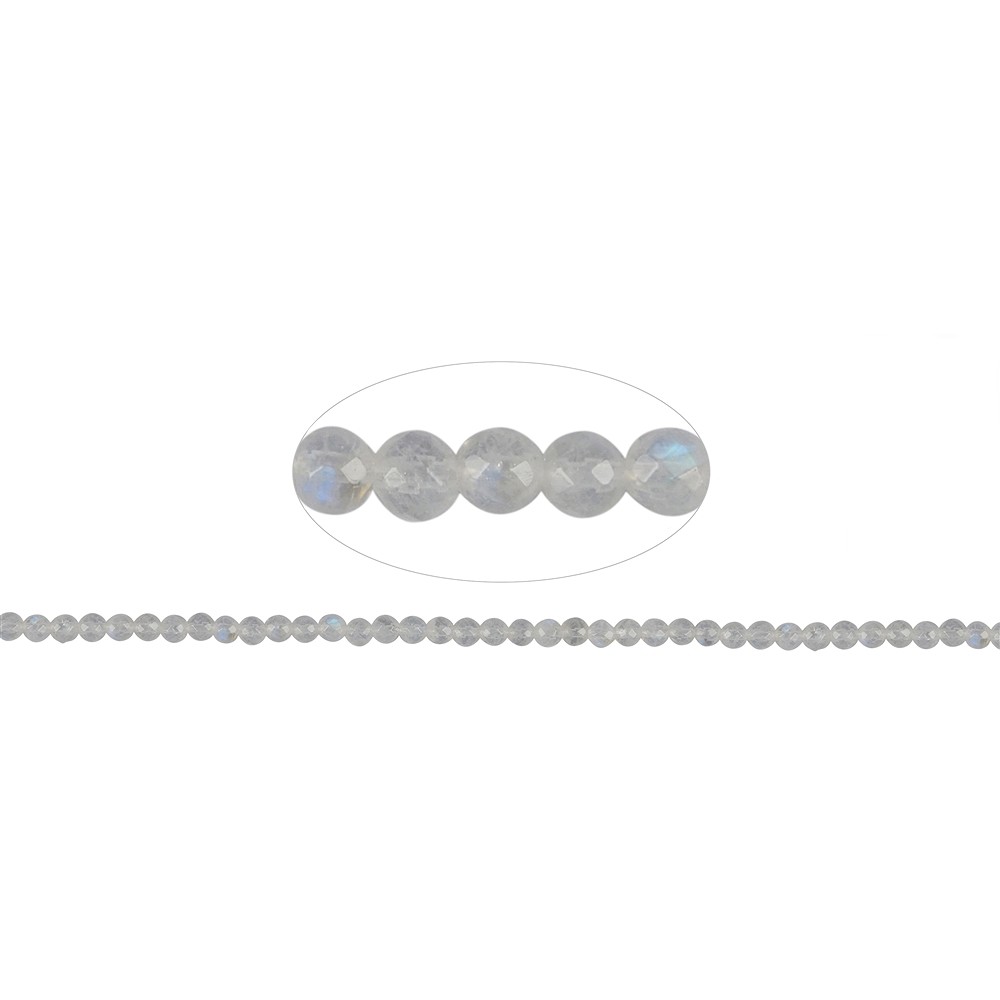 Cuentas preciosas, labradorita (blanca) AA, facetada, 04mm | Marco Schreier