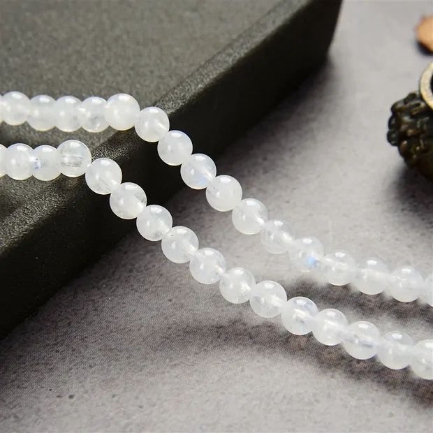 Rang de collier boules, Labradorite (blanche), 04-05mm (39cm) | Marco Schreier