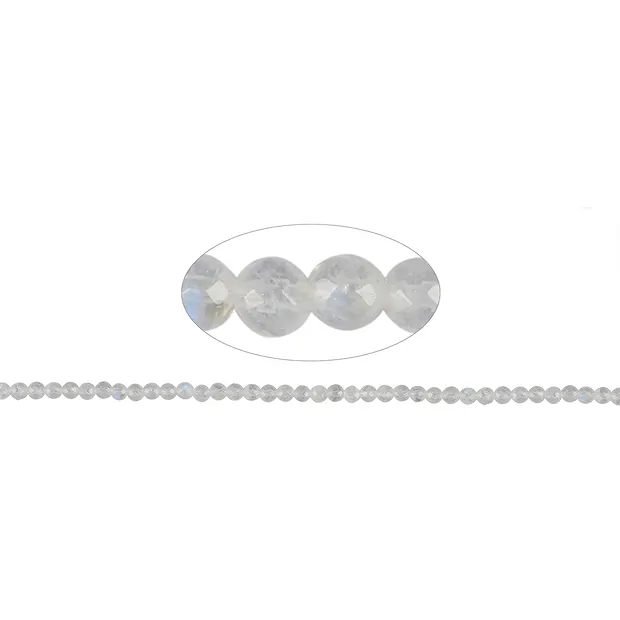 Strang Kugeln, Labradorit (weiß), facettiert, 02mm (39cm) | Marco Schreier