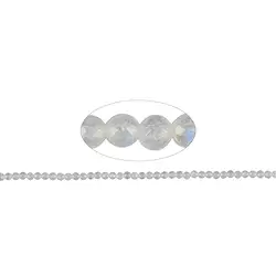 142680110621 String Beads, Labrodorite (white), faceted, 02,5mm (38cm) | Marco Schreier