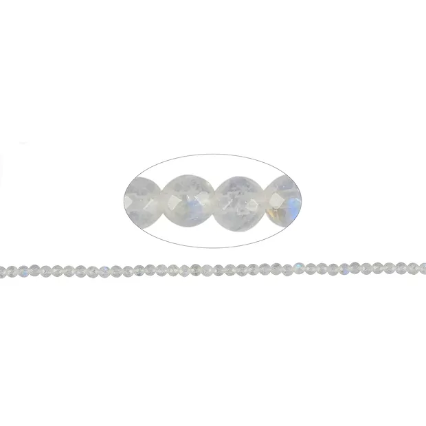 String Beads, Labrodorite (white), faceted, 02,5mm (38cm) | Marco Schreier