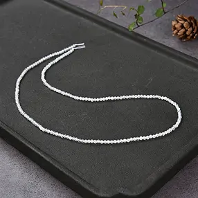 String Beads, Labrodorite (white), faceted, 03mm (36cm) | Marco Schreier