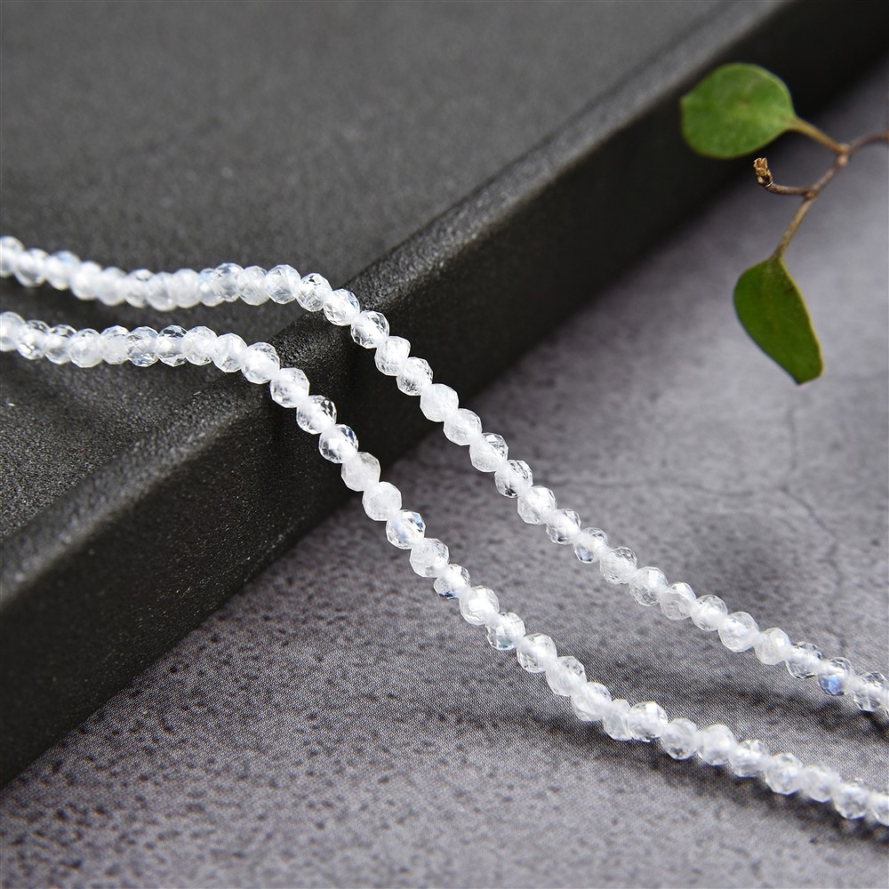 Rang de colliers boules, Labradorite (blanche), &#xE0; facettes, 03mm (36cm) | Marco Schreier