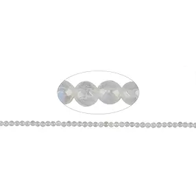 String Beads, Labrodorite (white), faceted, 03mm (36cm) | Marco Schreier