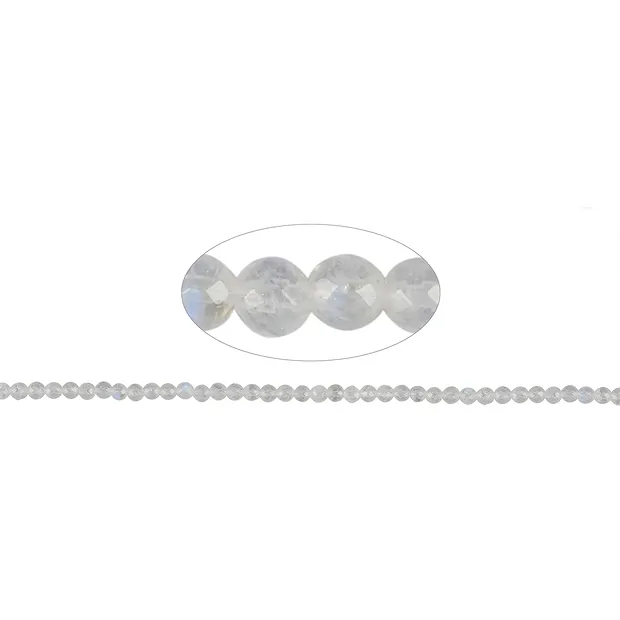 String Beads, Labrodorite (white), faceted, 03mm (36cm) | Marco Schreier