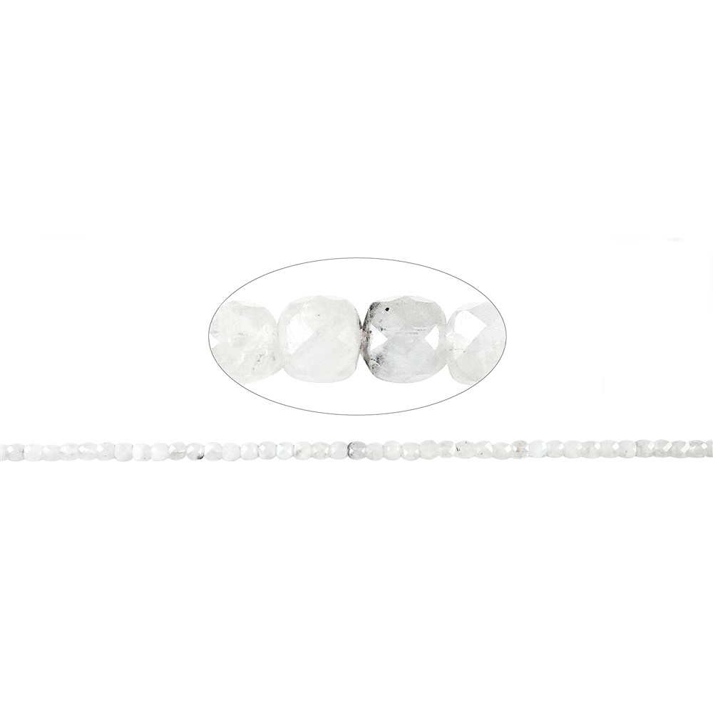Strang Würfel, Labradorit (weiß), 04mm (39cm) | Edelsteine, Heilsteine & Schmuck