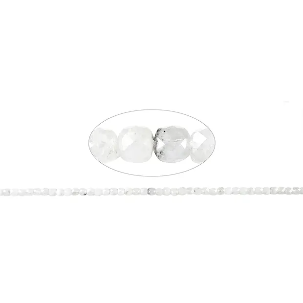 Collar en forma de cubo, Labradorita (blanca), 04mm (39cm) | Marco Schreier