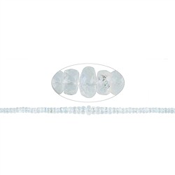 142680320623 Strang Button, Labradorit (weiß), facettiert, 01-05 x 03-09mm (46cm) | Marco Schreier