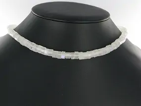 Rang de collier, Labradorite (blanche) AA, à facettes, 04 x 07-08mm | Marco Schreier
