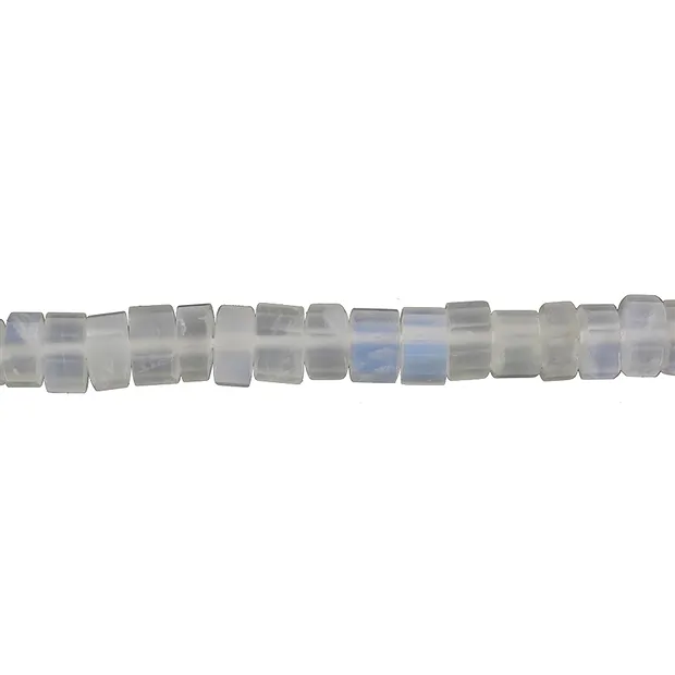 Cylinder strand, Labrodorite (white) AA, faceted, 04 x 07-08mm | Marco Schreier