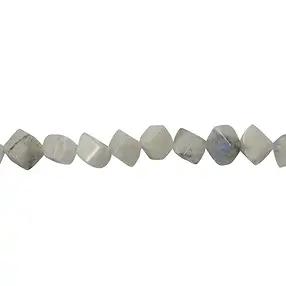 Strang Würfel, Labradorit (weiß), 04mm | Edelsteine, Heilsteine & Schmuck-Handel
