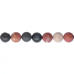 142710100910 Strang Kugeln, Sardonyx, matt, 10mm | Schreier Edelsteine, Heilsteine & Schmuck