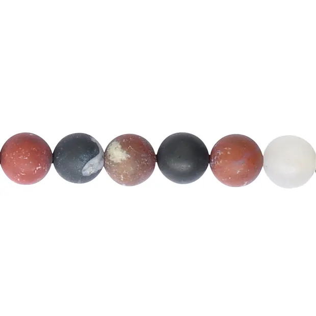 String Beads, Sardonyx, matt, 12mm | wholesaler gems, healing stones & jewelry