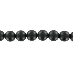 142710101110 Strang Kugeln, Sardonyx schwarz, matt, 14mm | Edelsteine, Heilsteine &amp; Schmuck