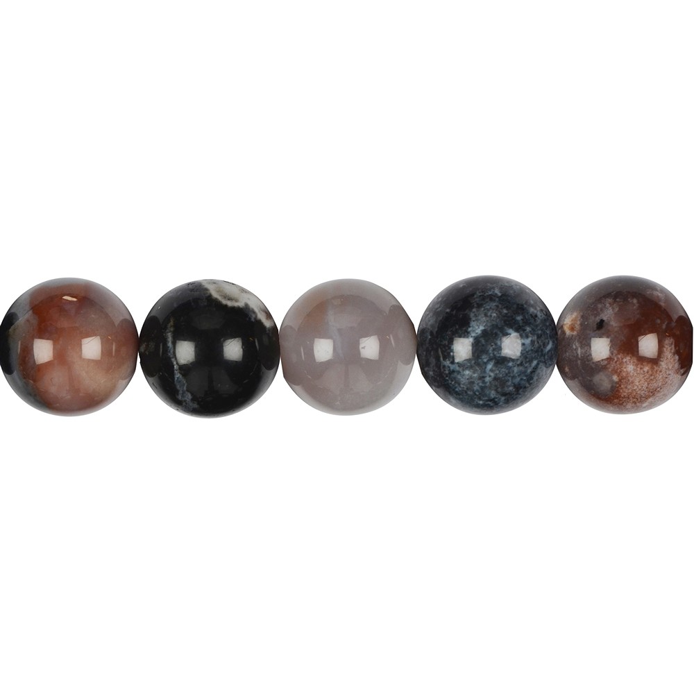 String Beads, Sardonyx, 14mm (38cm) | wholesaler gems, healing stones & jewelry