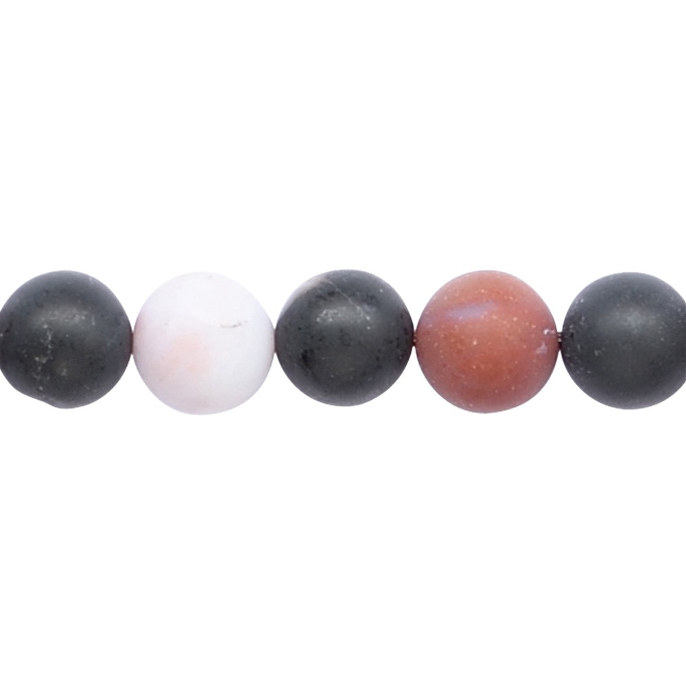 Rang de collier boules, Sardonyx, mat, 16mm | Marco Schreier