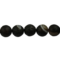 142710108810 Rang de collier boules, Sardonyx (antique) mat, 13 - 14mm | Marco Schreier