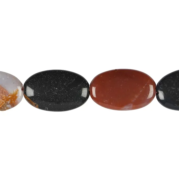 Strand of Lenses, Sardonyx, 34 x 22mm | wholesale gems, healing stones & jewelry