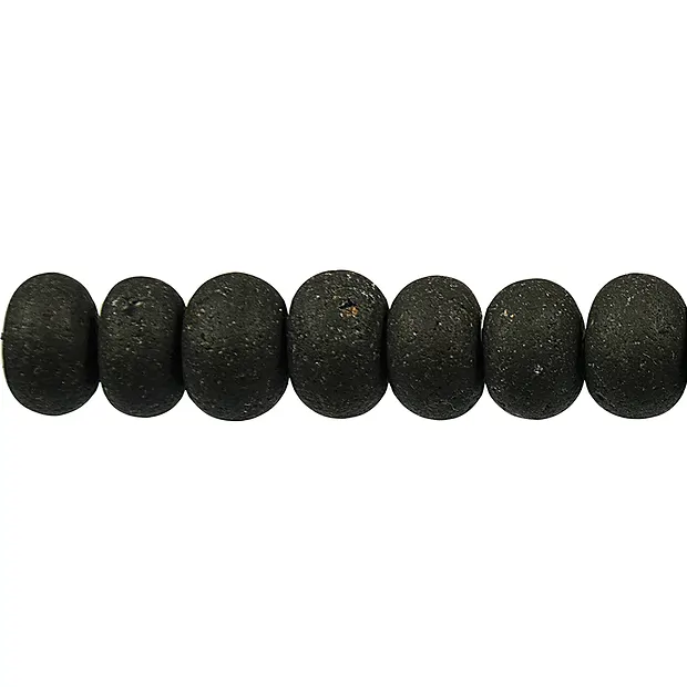 Strang Button, Sardonyx (Antik) matt, 09-10 x 14mm (33,5 cm) | Marco Schreier