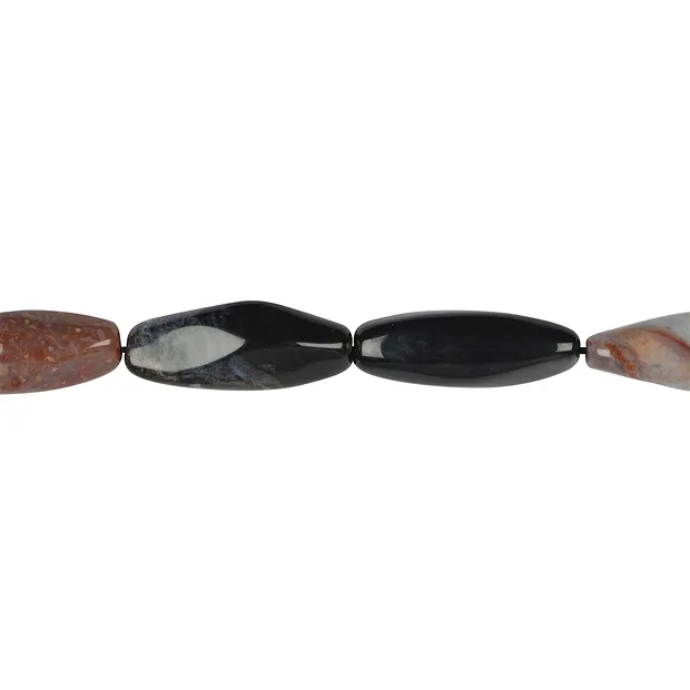 Strand of spindles, Sardonyx, 33 x 12mm | wholesaler gems & healing stones