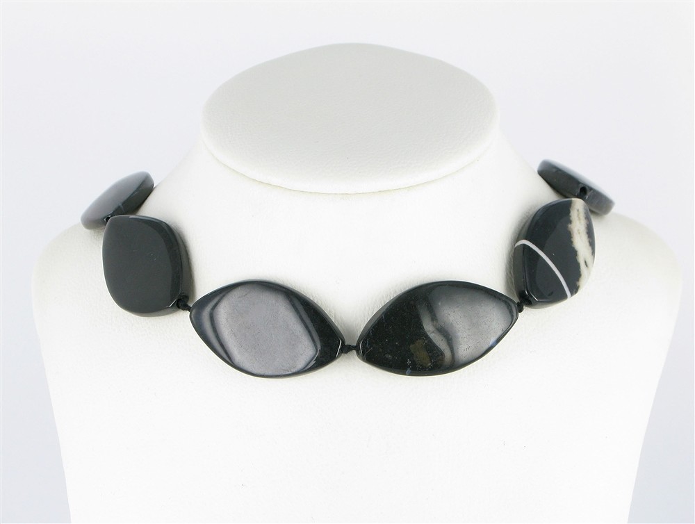 Strang Navette, Sardonyx, 40 x 18-22mm | Edelsteine, Heilsteine & Schmuck-Handel