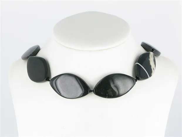 Strand Marquise, Sardonyx, 40 x 18-22mm | wholesaler gems & healing stones