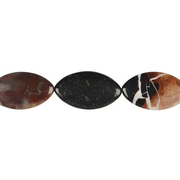 Strang Navettes, Sardonyx, 30 x 18mm | Schreier Edelsteine, Heilsteine & Schmuck