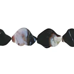 142710624610 Rang de colliers Nugget nuage, Sardonyx, mat, 30-35 x20-28mm | Marco Schreier